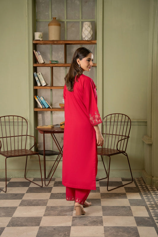 Gulrukh pink lawn suit shirt and trouser - Mizaaz Pakistan
