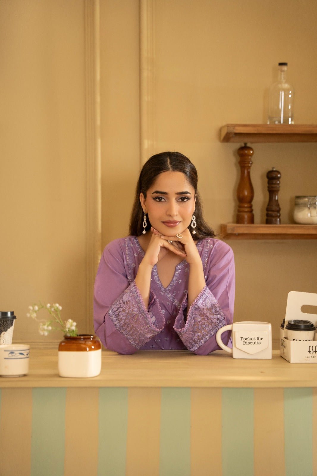 BANO – Lilac Angrakha Lawn 2PC Suit - Mizaaz
