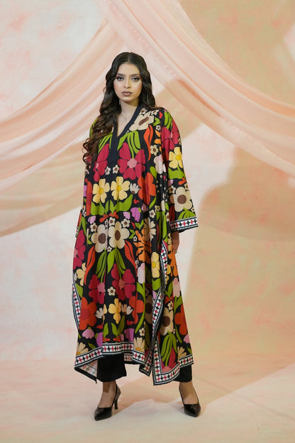 BLOOM IN BLACK – Printed Cord Set - Mizaaz