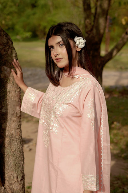 LILY – Embroidered Lawn 3PC Suit - Mizaaz