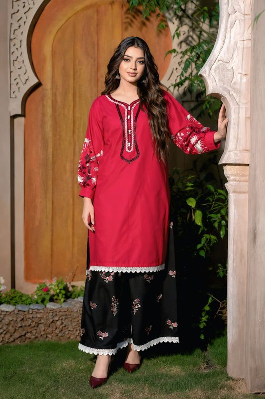 MAHRUKH – Cotton Lawn 2PC Suit - Mizaaz