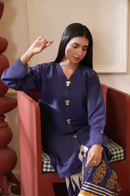 Rameen - Crepe Grip Paisley Printed Palazzo Set - Mizaaz